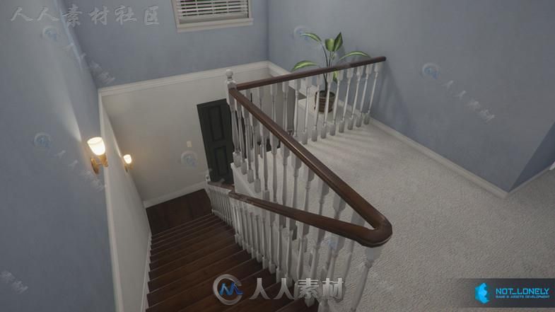 美式风格的房子城市环境模型Unity3D素材资源