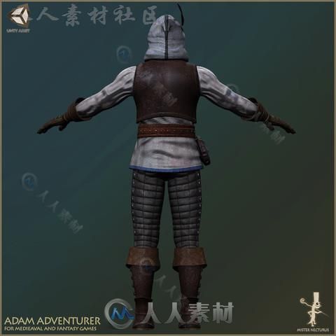 冒险家人形生物角色模型Unity3D素材资源