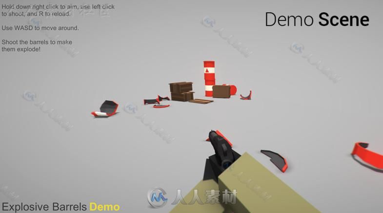 低聚枪包武器道具模型Unity3D素材资源