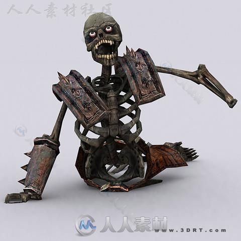 黑暗生物僵尸骷髅角色模型Unity3D素材资源