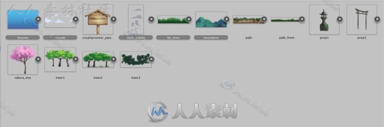 美丽的日本森林贴图和材质Unity2D素材资源