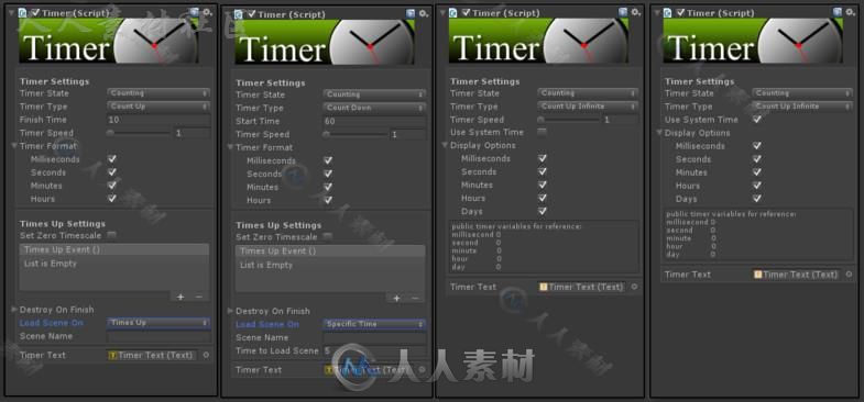 计时器和时钟GUI编辑器扩充Unity素材资源