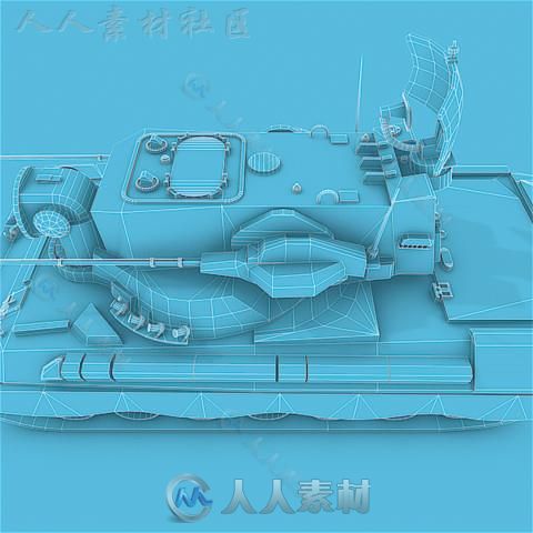 Flakpanzer Gepard坦克陆地车辆模型Unity3D素材资源