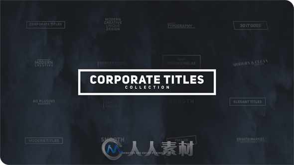 时尚商务风格文字字幕标题动画AE模板 Videohive Corporate Titles Pack 18142517