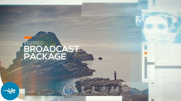 优雅时尚的电视节目广播包幻灯片AE模板 Videohive Inspired Broadcast Package...