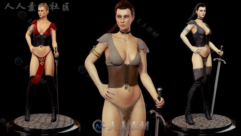 高度详细的动画角色幻想人形生物角色3D模型Unity素材资源