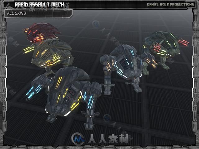 狂暴机械机器人角色3D模型Unity素材资源