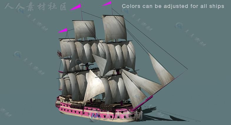 RTS船包海上车辆3D模型Unity素材资源