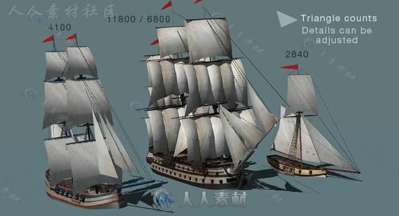 RTS船包海上车辆3D模型Unity素材资源