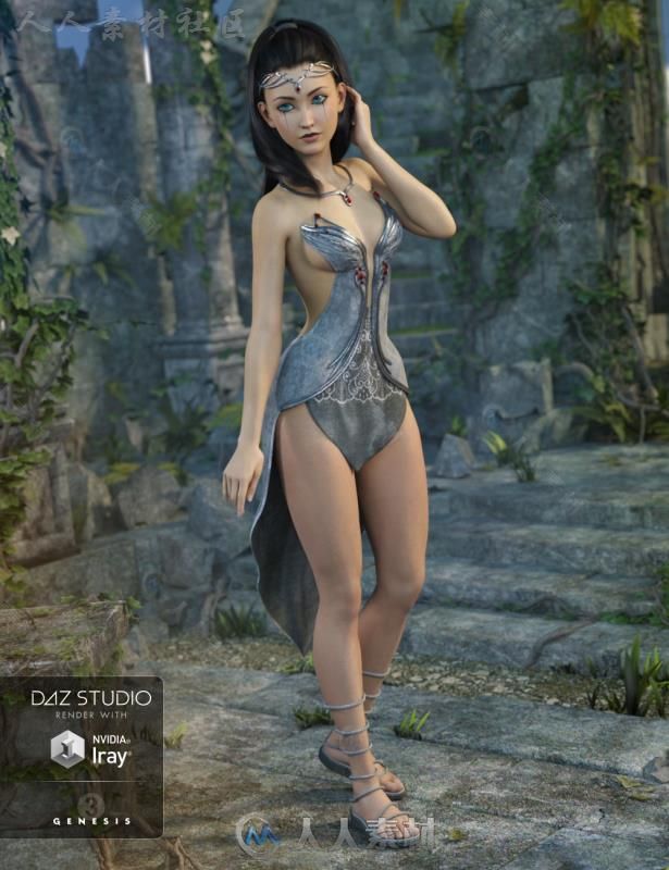 美丽性感的精灵公主服装3D模型合辑