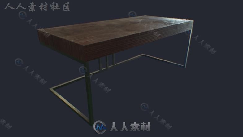 PBR现代书桌家具道具3D模型Unity素材资源