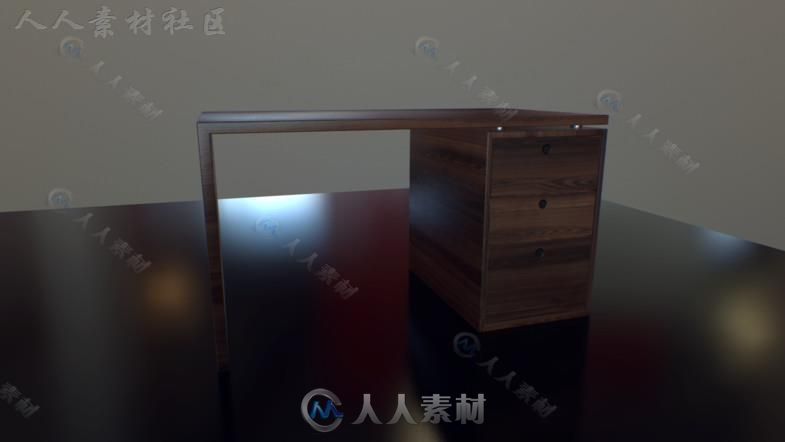 PBR现代书桌家具道具3D模型Unity素材资源