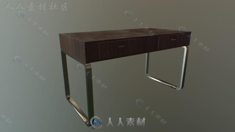 PBR现代书桌家具道具3D模型Unity素材资源