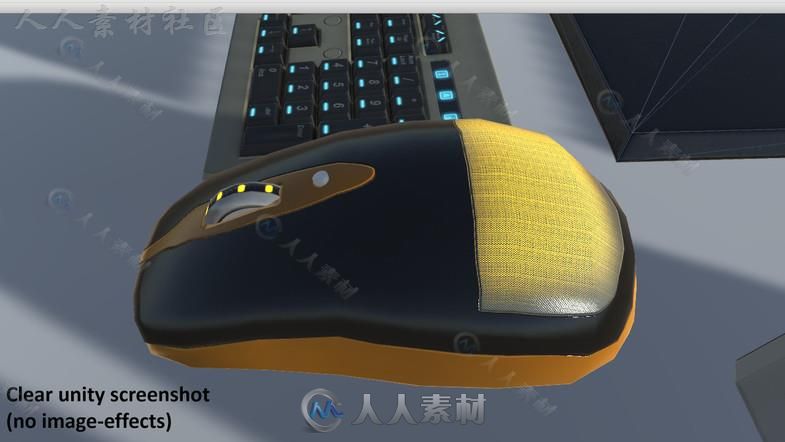 现代台式电脑电子设备道具3D模型Unity素材资源