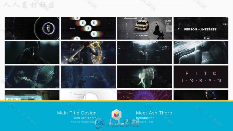 标题设计大师级训练视频教程第二季 LEARNSQUARED MAIN TITLE DESIGN PART 2 TYPOGR...