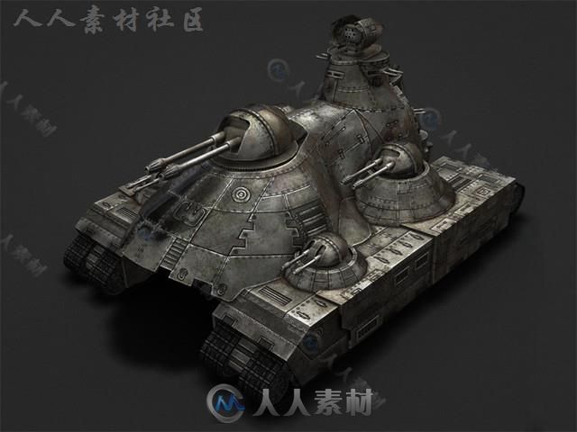 科幻军事包车辆3D模型Unity素材资源