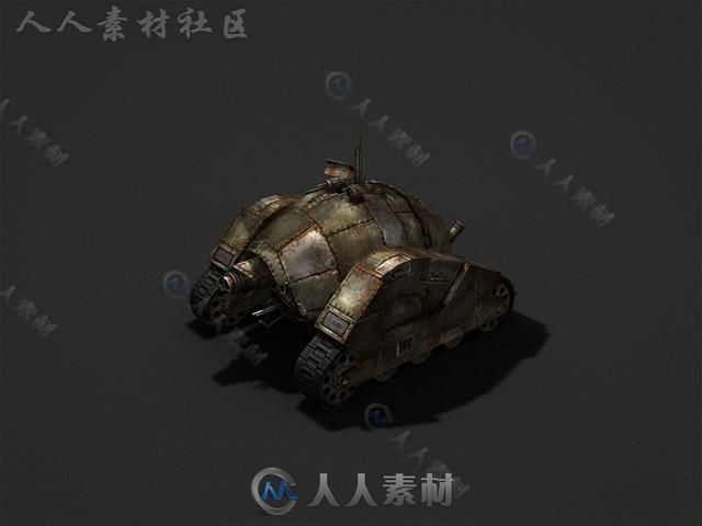 科幻军事包车辆3D模型Unity素材资源