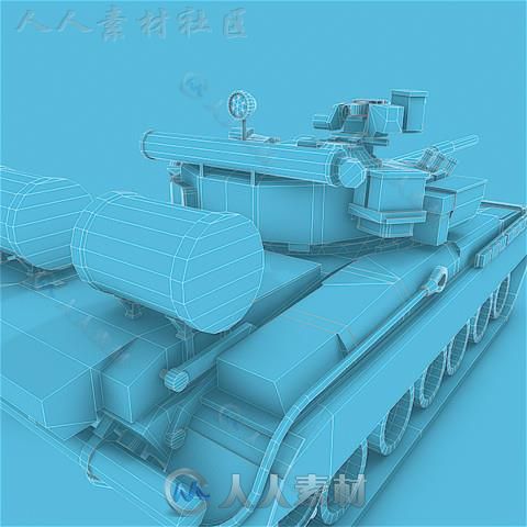 T-80 UD坦克陆地车辆3D模型Unity素材资源