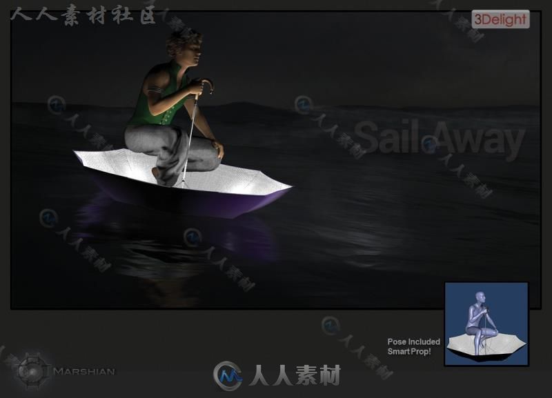 美丽优雅的拿伞舞蹈姿势3D模型合辑