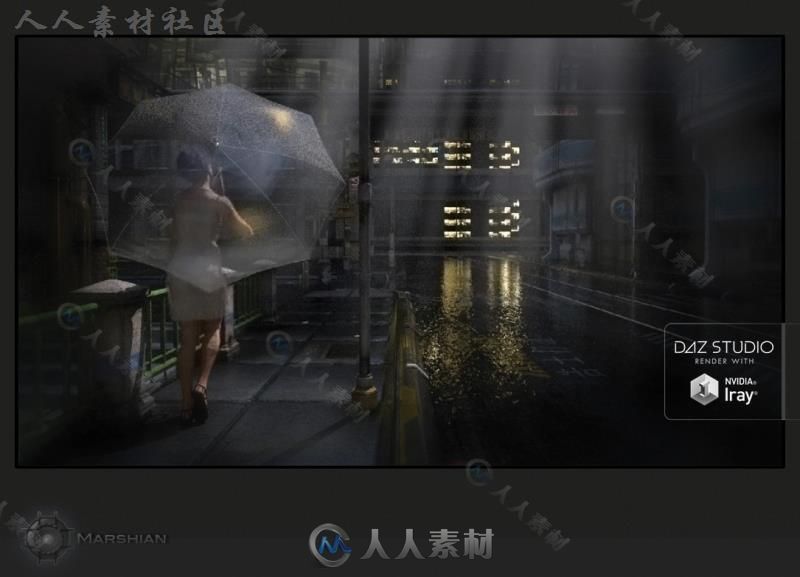 美丽优雅的拿伞舞蹈姿势3D模型合辑