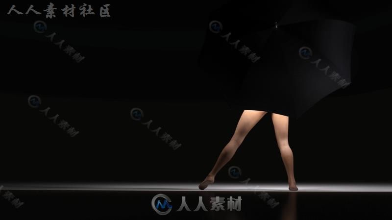 美丽优雅的拿伞舞蹈姿势3D模型合辑