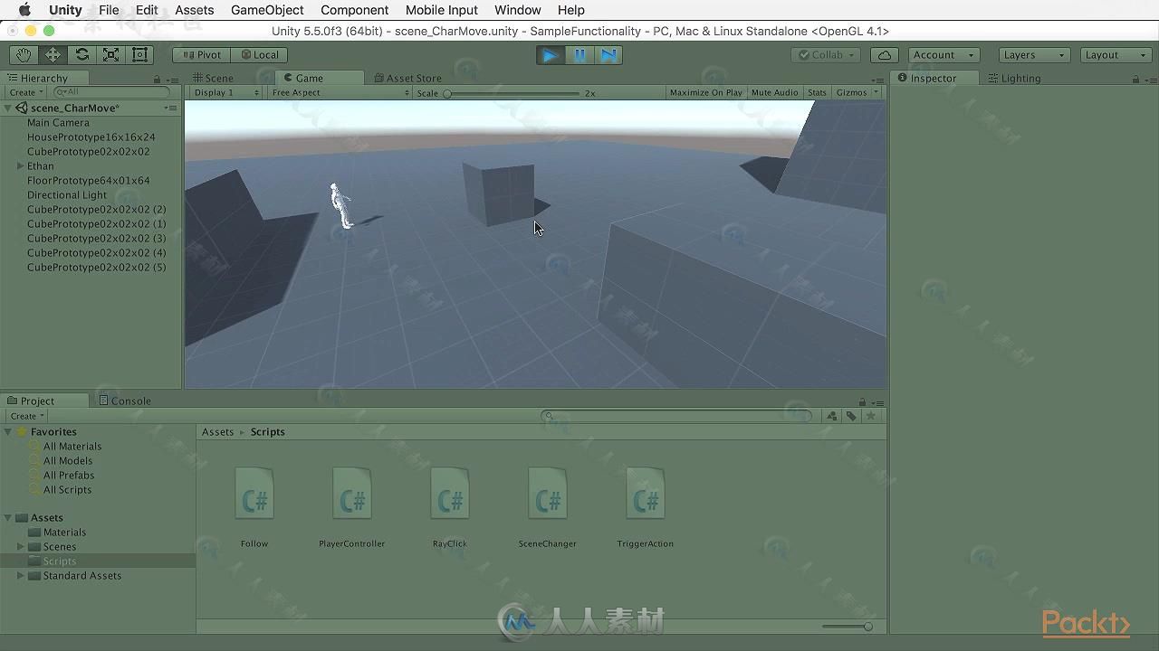 Unity游戏脚本与机制综合训练视频教程 PACKT PUBLISHING UNITY 5 SCRIPTING AND GA...