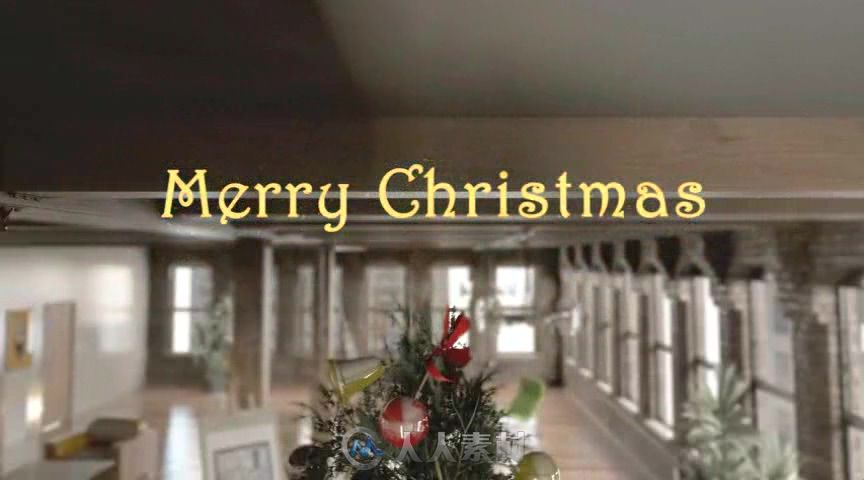 美丽的圣诞树照片墙幻灯片相册动画AE模板 Videohive Christmas Tree 6341620