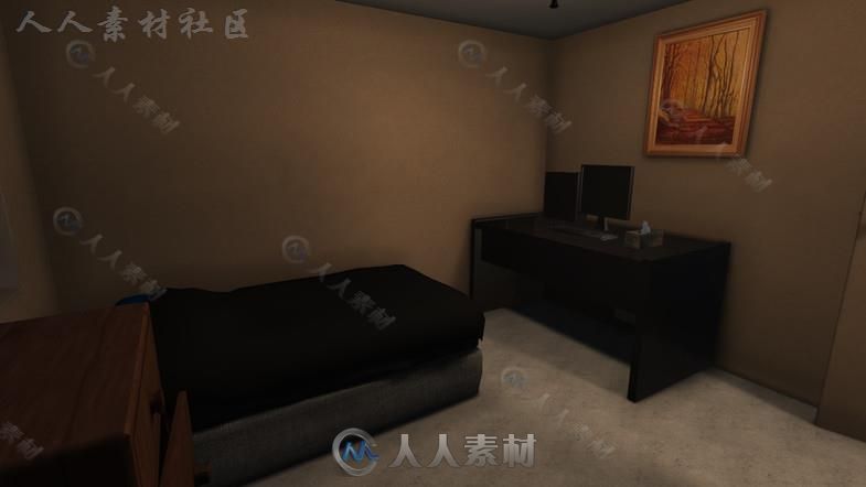 美好的老房子家具城市环境3D模型Unity素材资源