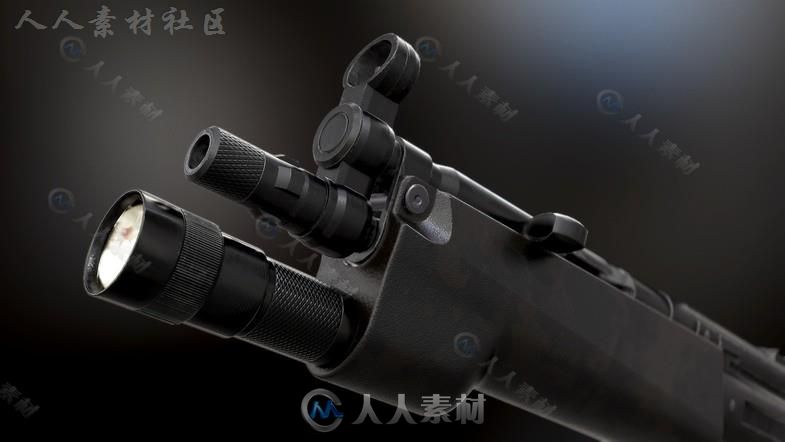 FPS冲锋枪武器包3D模型Unity素材资源