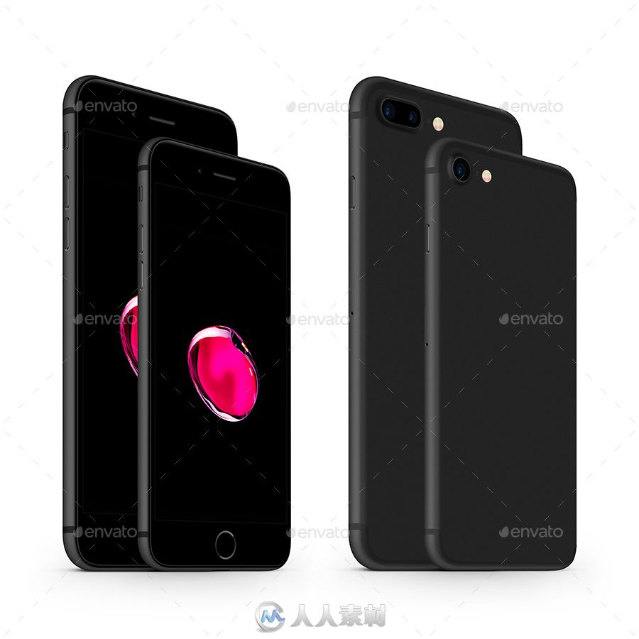 iphone7/7plus组合展示PSD模板