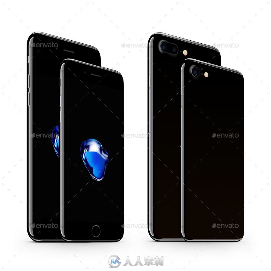 iphone7/7plus组合展示PSD模板