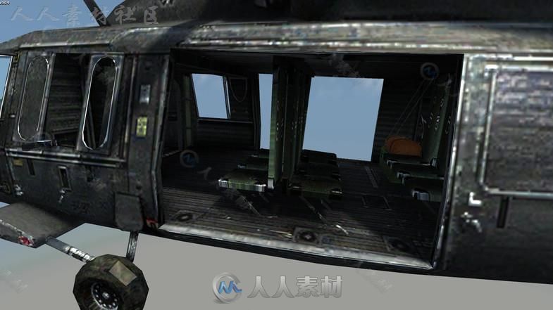 直升机空中汽车3D模型Unity素材资源