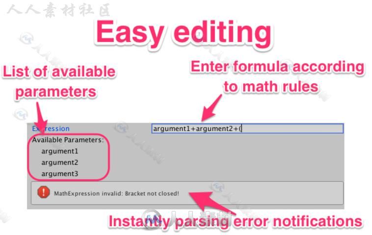 微小的检查器数学表达式工具编辑器扩充Unity素材资源