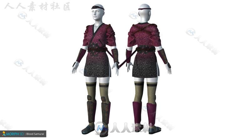 血腥女性武士幻想人形生物角色3D模型Unity素材资源