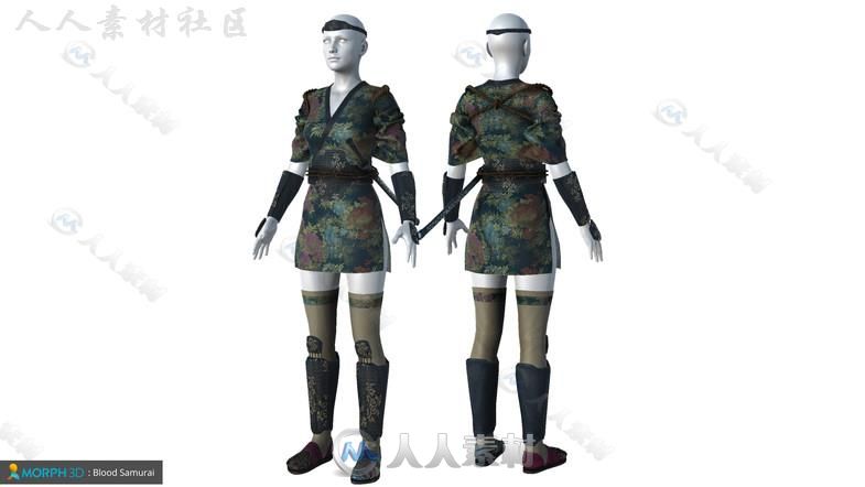 血腥女性武士幻想人形生物角色3D模型Unity素材资源