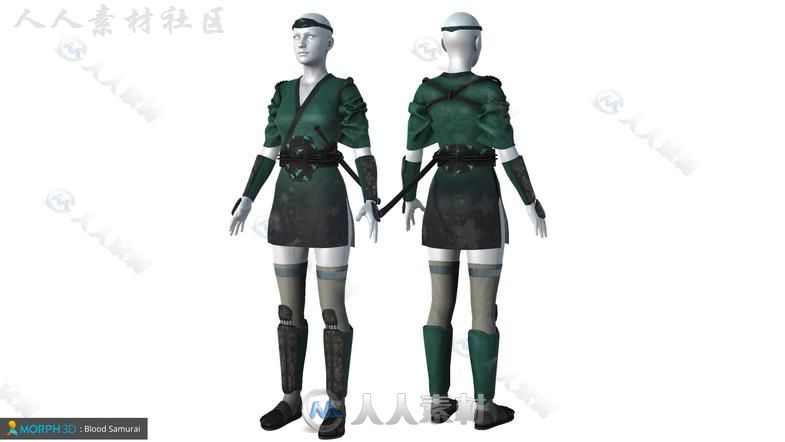 血腥女性武士幻想人形生物角色3D模型Unity素材资源