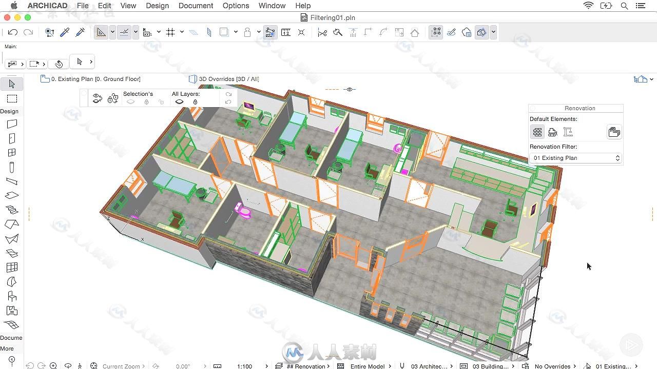 ArchiCAD中滤镜应用使用技术训练视频教程 PLURALSIGHT APPLYING FILTERS IN ARCHICAD