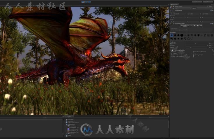 幻想飞龙生物角色3D模型Unity素材资源