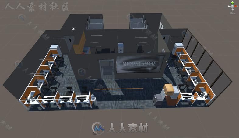 常见的物品家具和办公楼环境3D模型Unity素材资源