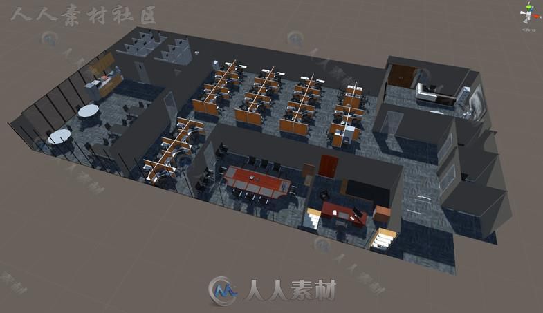 常见的物品家具和办公楼环境3D模型Unity素材资源