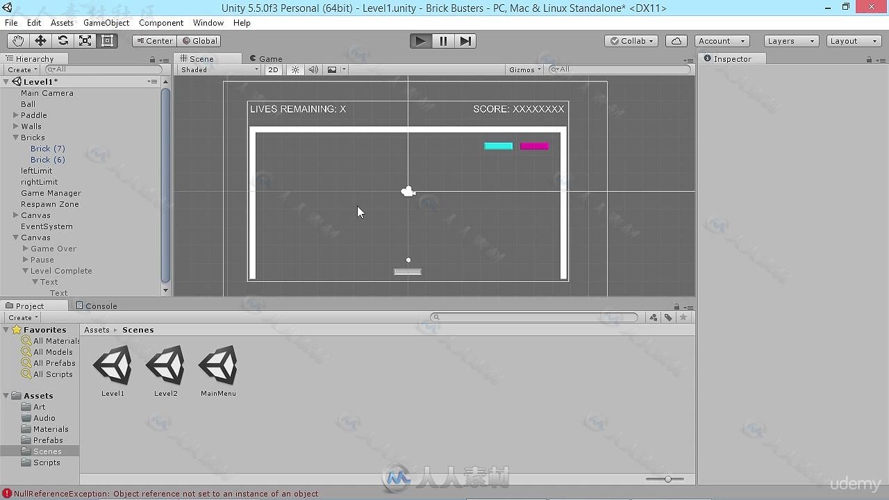 Unity中编程技术入门训练视频教程 UDEMY LEARN TO PROGRAM BY MAKING GAMES IN UNITY