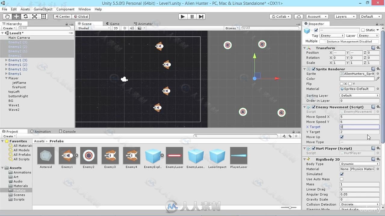 Unity中编程技术入门训练视频教程 UDEMY LEARN TO PROGRAM BY MAKING GAMES IN UNITY