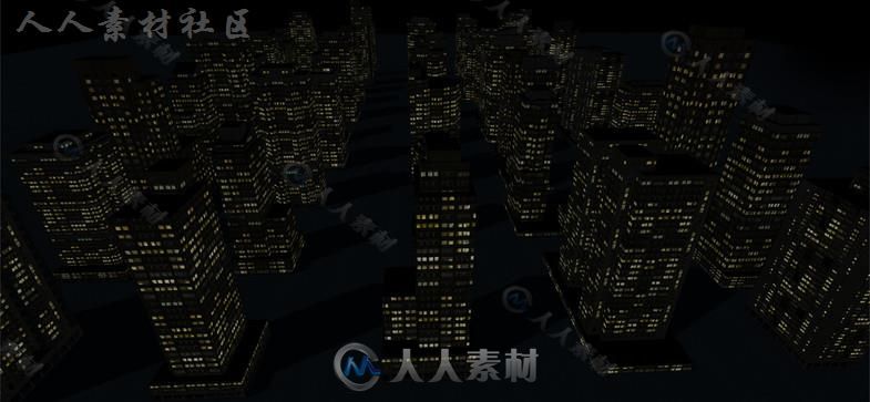 53个独特的低聚摩天大楼城市环境3D模型Unity素材资源