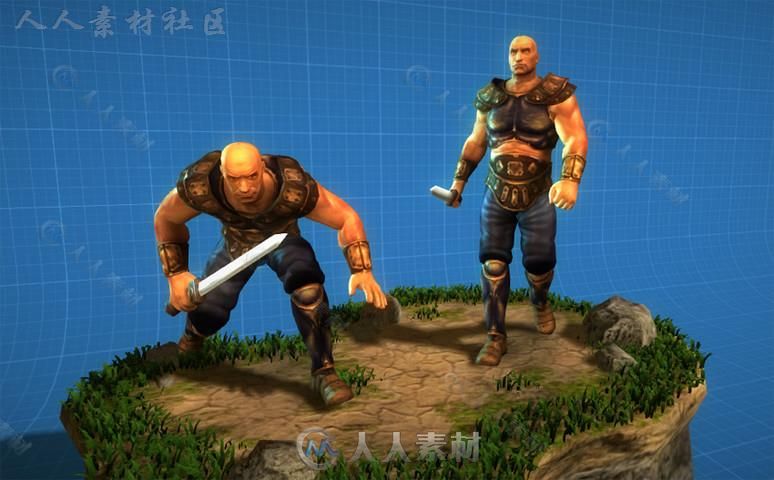 古代战士幻想人形生物角色3D模型Unity素材资源