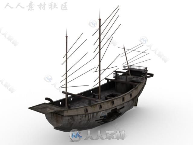 亚洲船海上车辆3D模型Unity素材资源