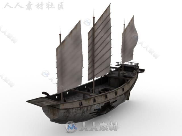 亚洲船海上车辆3D模型Unity素材资源