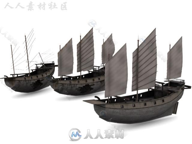 亚洲船海上车辆3D模型Unity素材资源