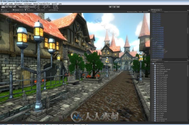 冒险家幻想村庄3D模型Unity游戏素材资源