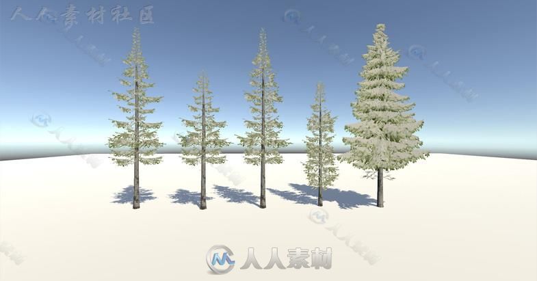 高山树林场景环境3D模型Unity游戏素材资源