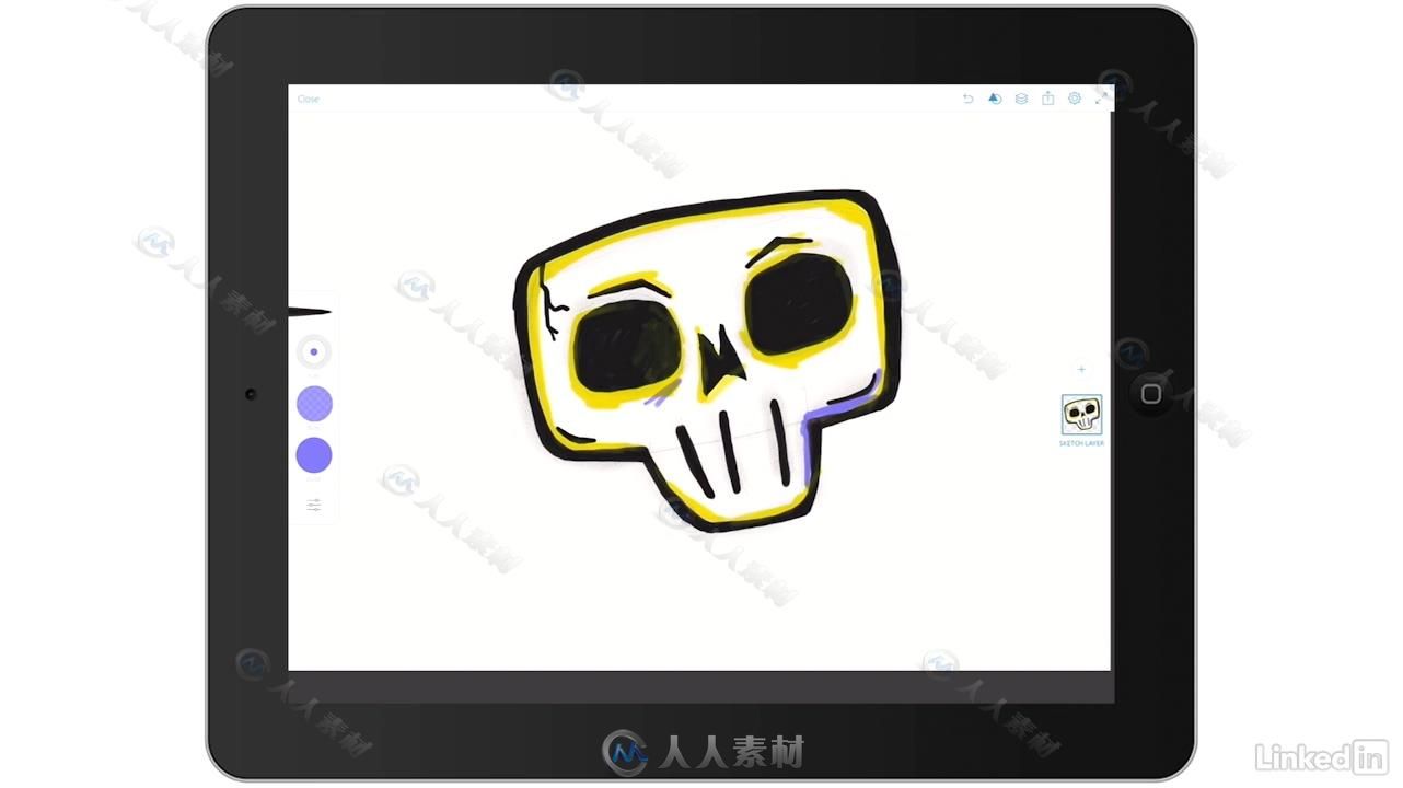 PS移动端ipad数字绘画基础训练视频教程 Drawing with Photoshop Sketch